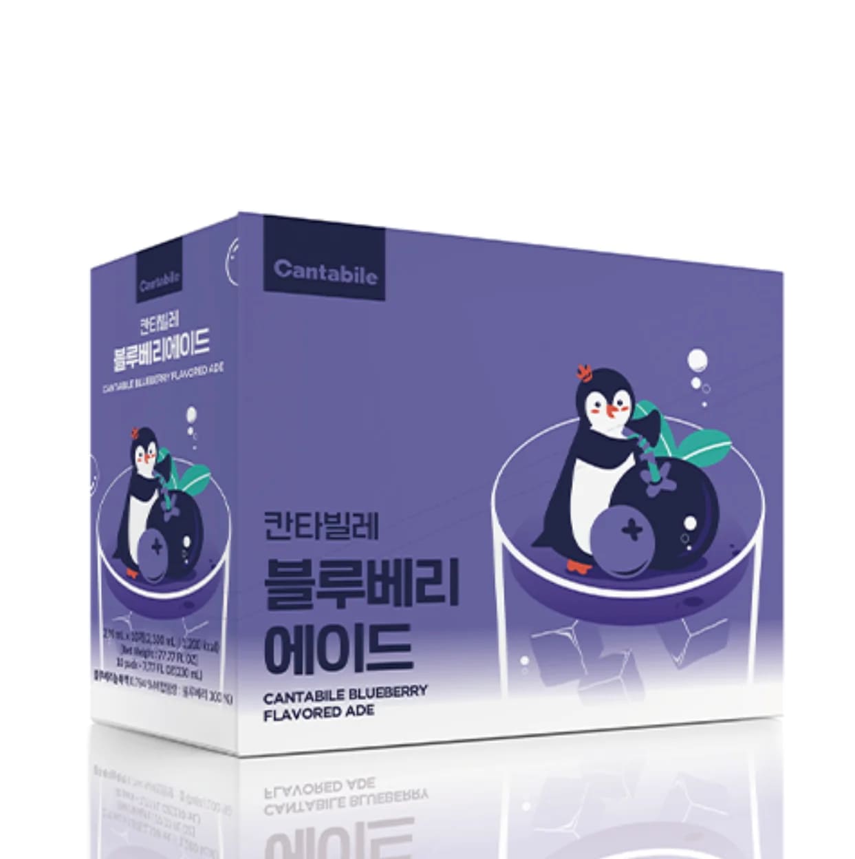 Cantabile Blueberry Ade Pouch Drink pack of 10x230ml (Korea)