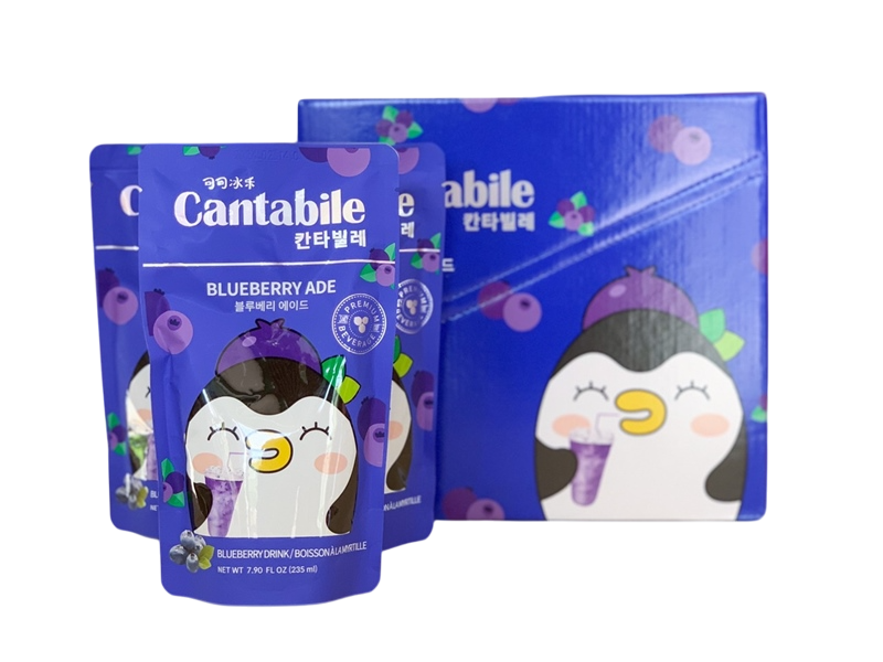 Cantabile Blueberry Ade Pouch Drink pack of 10x230ml (Korea)