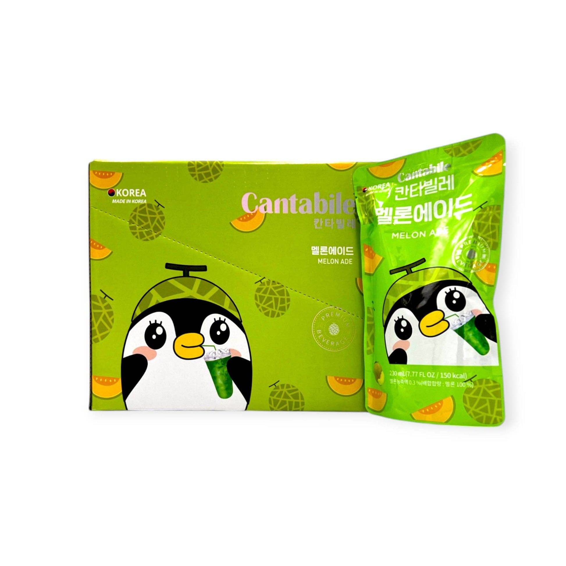 Cantabile Melon Ade Pouch Drink pack of 10x230ml (Korea)